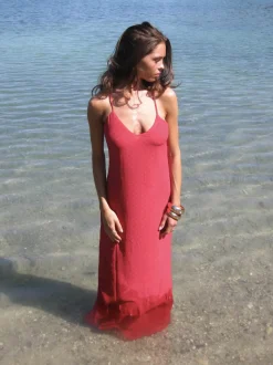 Betty maxikjole - Rød