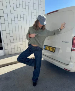 Boletta jeans med bælte - Mørkeblå denim