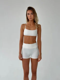 Bonded open back top - Marshmallow
