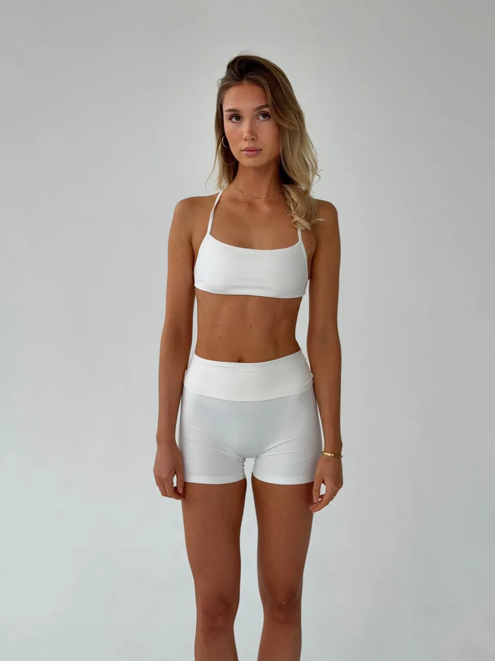 Bonded open back top - Marshmallow