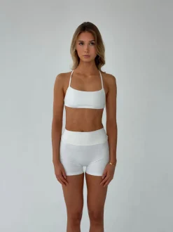 Bonded open back top - Marshmallow