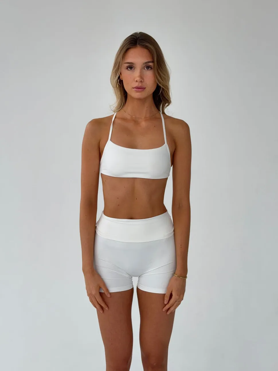 Bonded open back top - Marshmallow