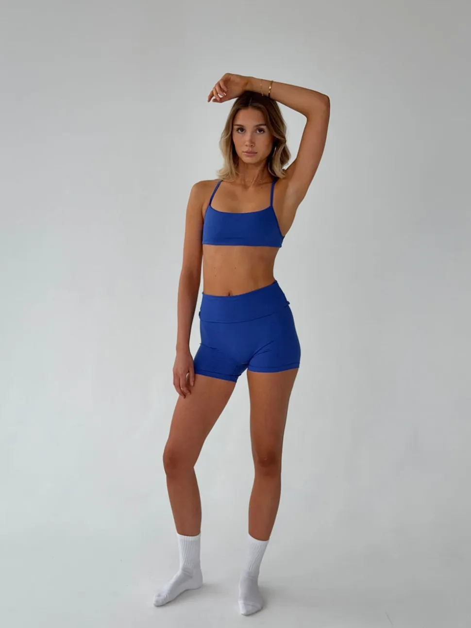 Bonded open back top - Royal blue