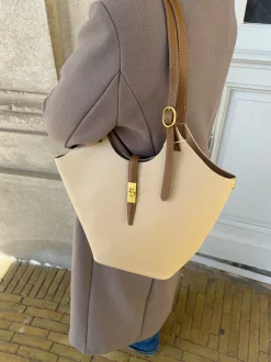 Brasília skuldertaske - Beige