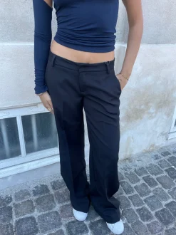Britney lavtaljede suit bukser - Sort