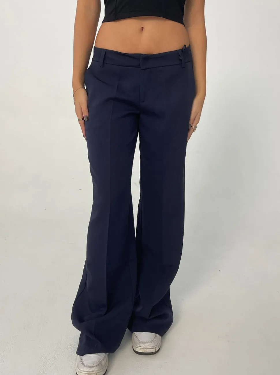 Britney lavtaljede suit bukser - navy