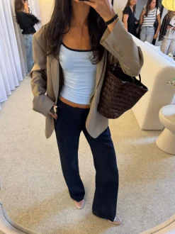 Britney lavtaljede suit bukser - navy
