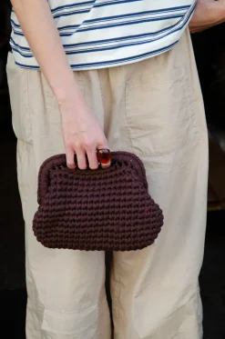 Calia hæklet clutch - Brun