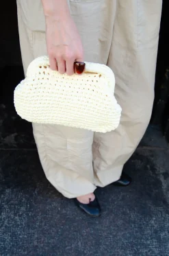 Calia hæklet clutch - Lys gul