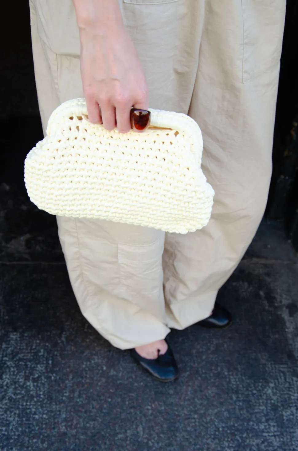 Calia hæklet clutch - Lys gul