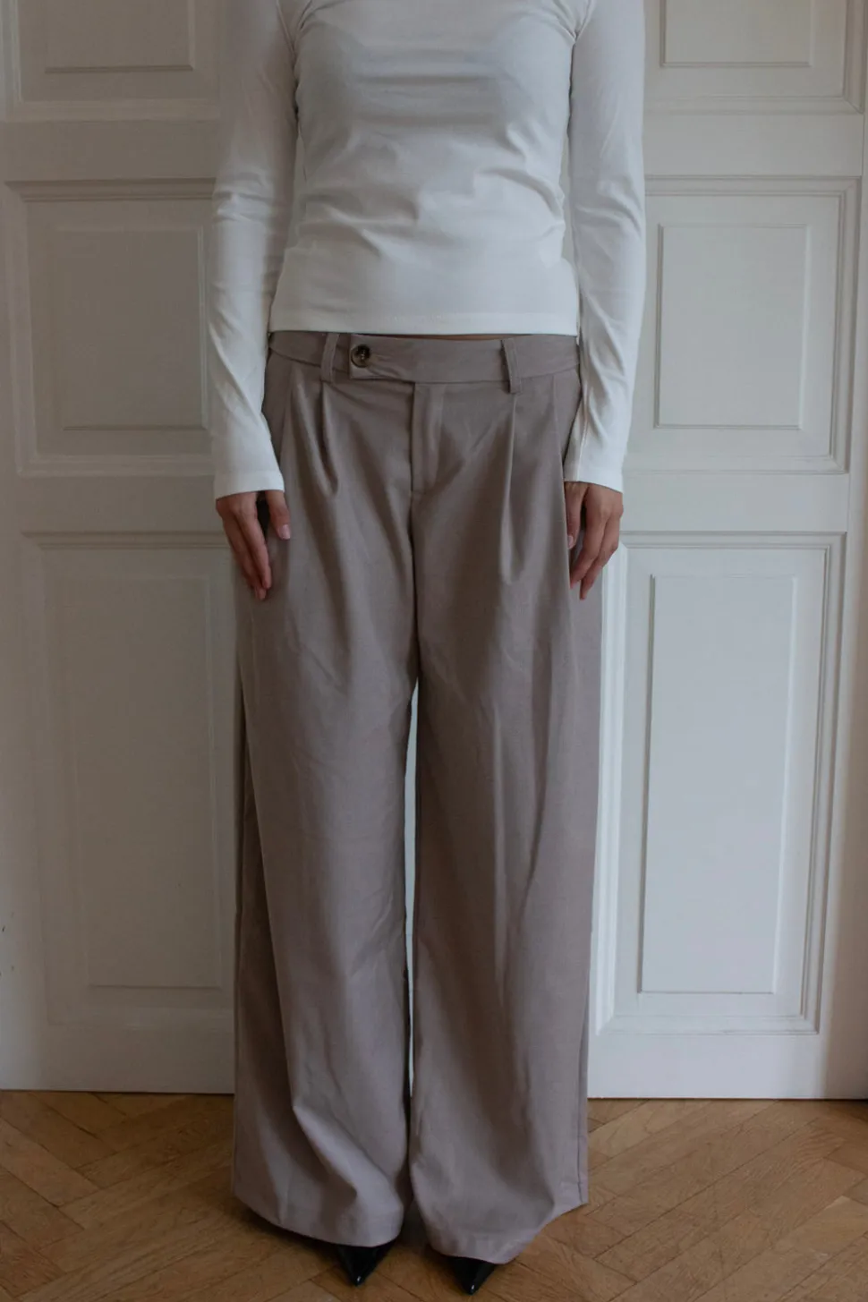 Camilla oversized suitbukser - Beige
