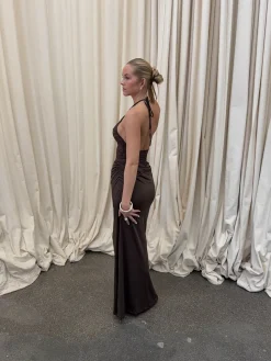 Camillene kjole med blonder - Brun