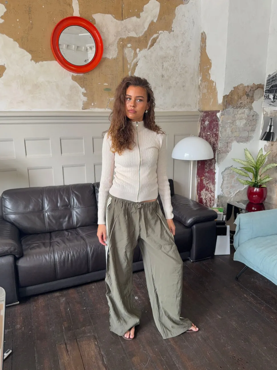 Carly kabelstrik med lynlås - Off white