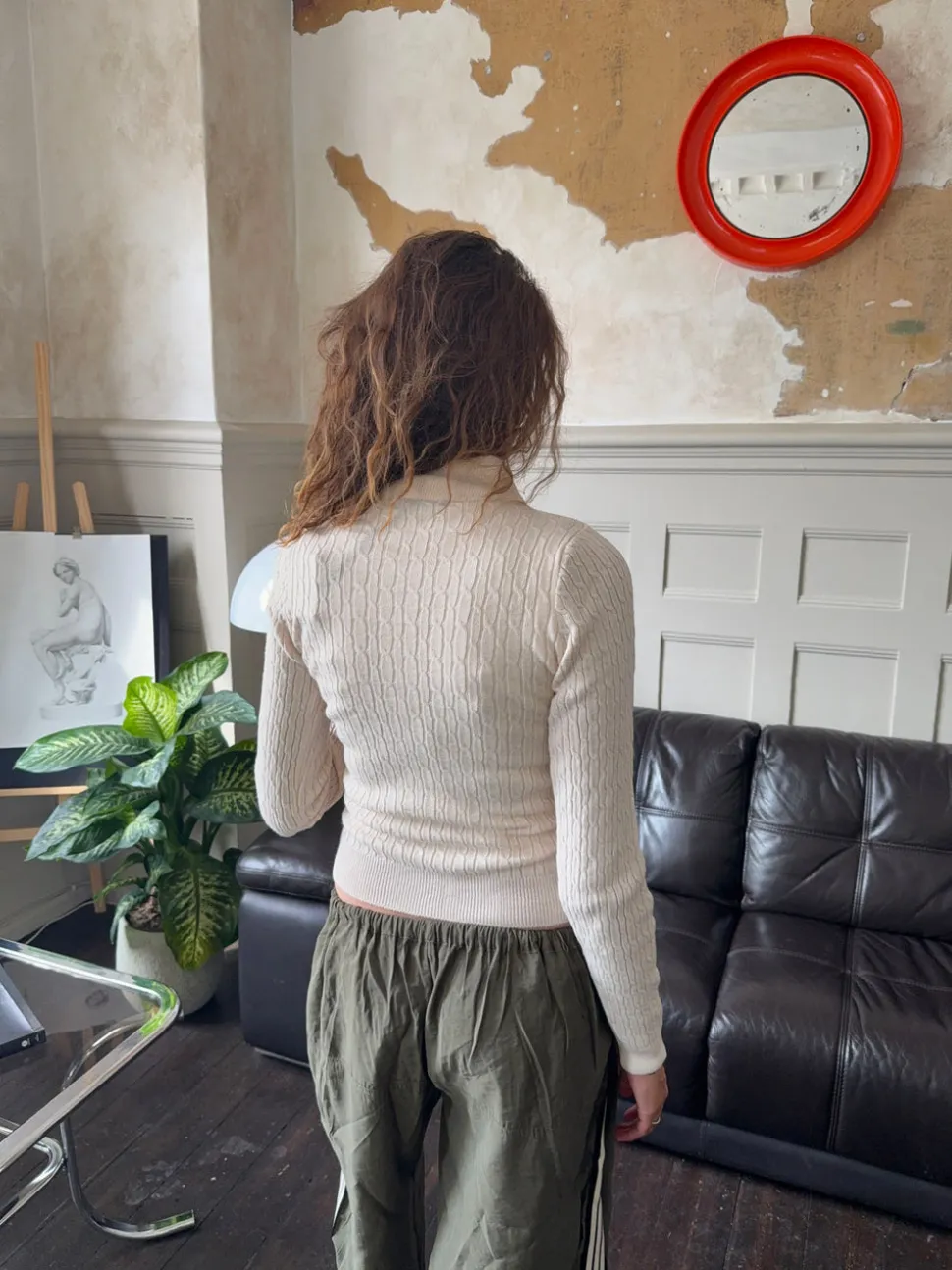 Carly kabelstrik med lynlås - Off white