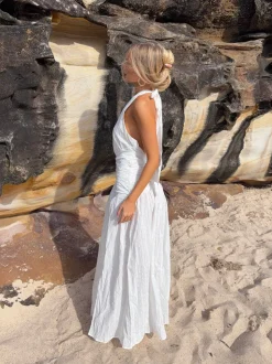 Cassy kjole med åben ryg - Hvid
