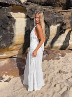 Cassy kjole med åben ryg - Hvid
