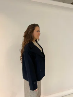Catinka kort trenchcoat - Navy