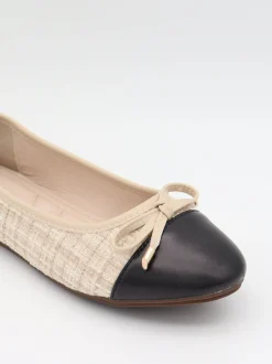 Cetinje ballerina sko med skøjfe - Beige