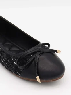 Cetinje ballerina sko med skøjfe - Sort