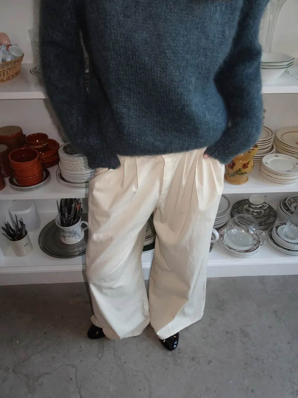 Chamomile bukser med lige ben - Off white