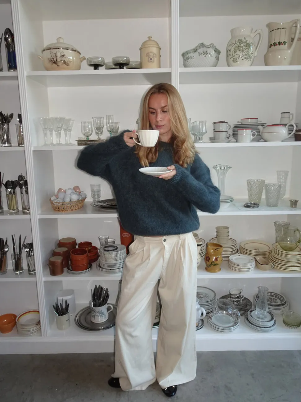 Chamomile bukser med lige ben - Off white