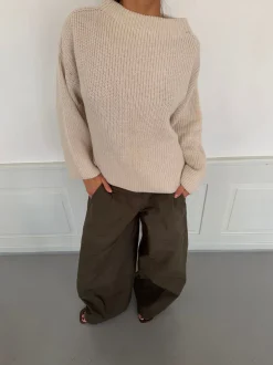 Cholana striktrøje med åben ryg - Beige
