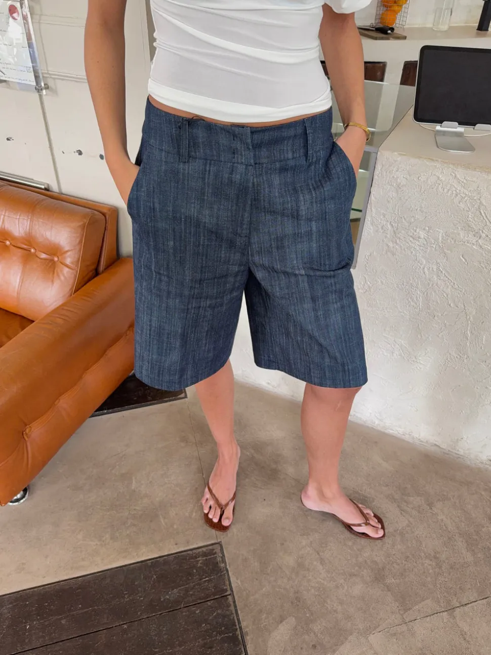 Cilena bermudashorts - Mørkeblå