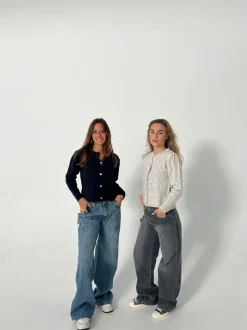 Cilla strikket cardigan - Lysegrå