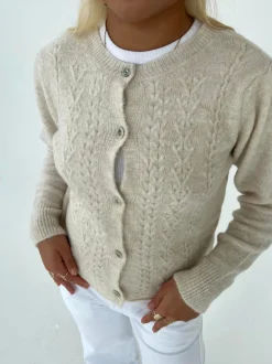 Cilla strikket cardigan - Beige