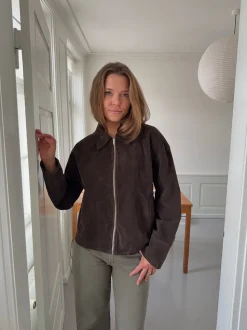 Dalila ruskindsjakke - Brun