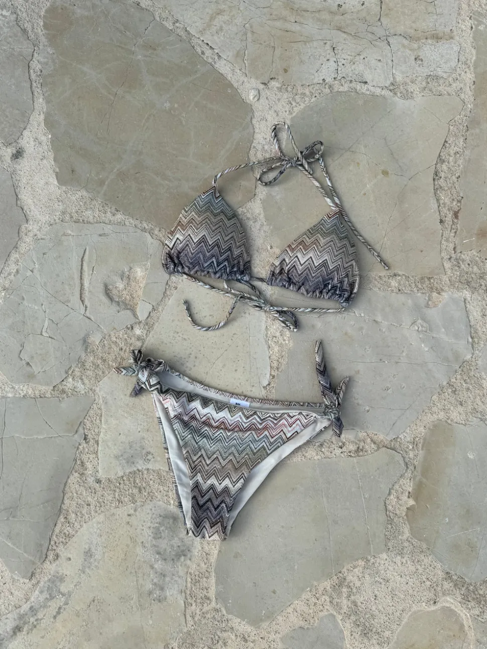 Debora bikini med mønster - Nude