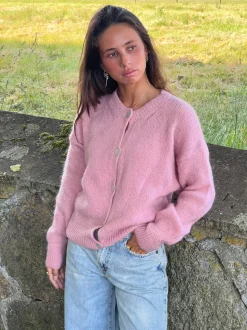 Desideria mohair cardigan - Lyserød