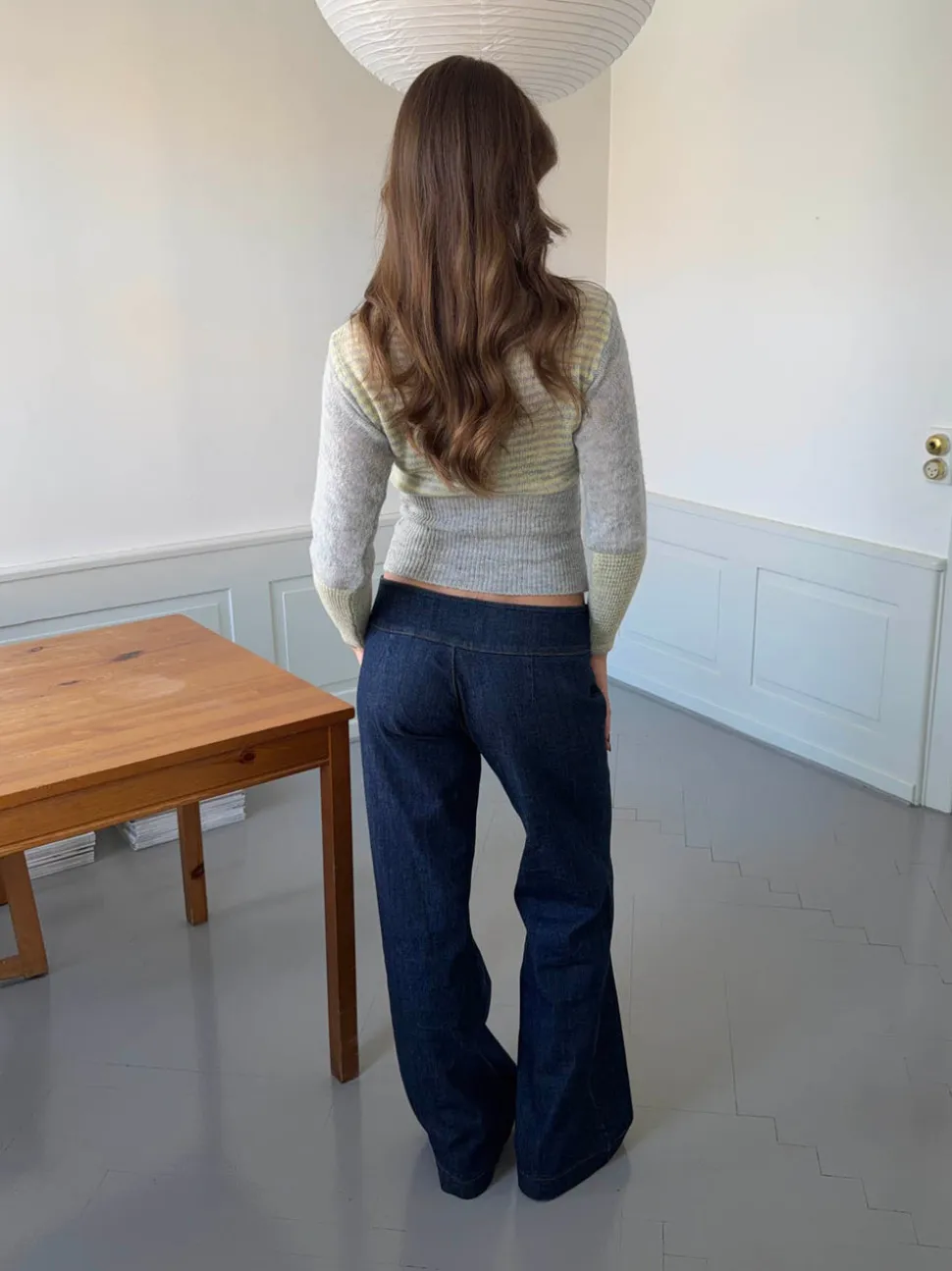 Dina lavtaljede jeans - Mørkeblå