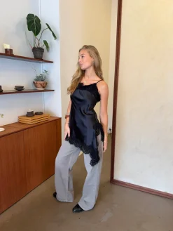 Dixie kjole med blonder - Sort
