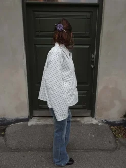Dolly jakke med polkaprikker - Hvid
