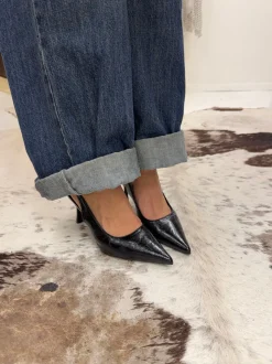 Donnatella slingback hæle - Sort