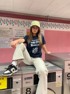 Don't talk shit oversized tee - Navy