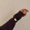Ebony armbånd med striber - Sort/hvid