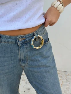 Ebony armbånd med striber - Blå