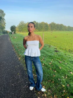 Edelina flare jeans - Blå denim