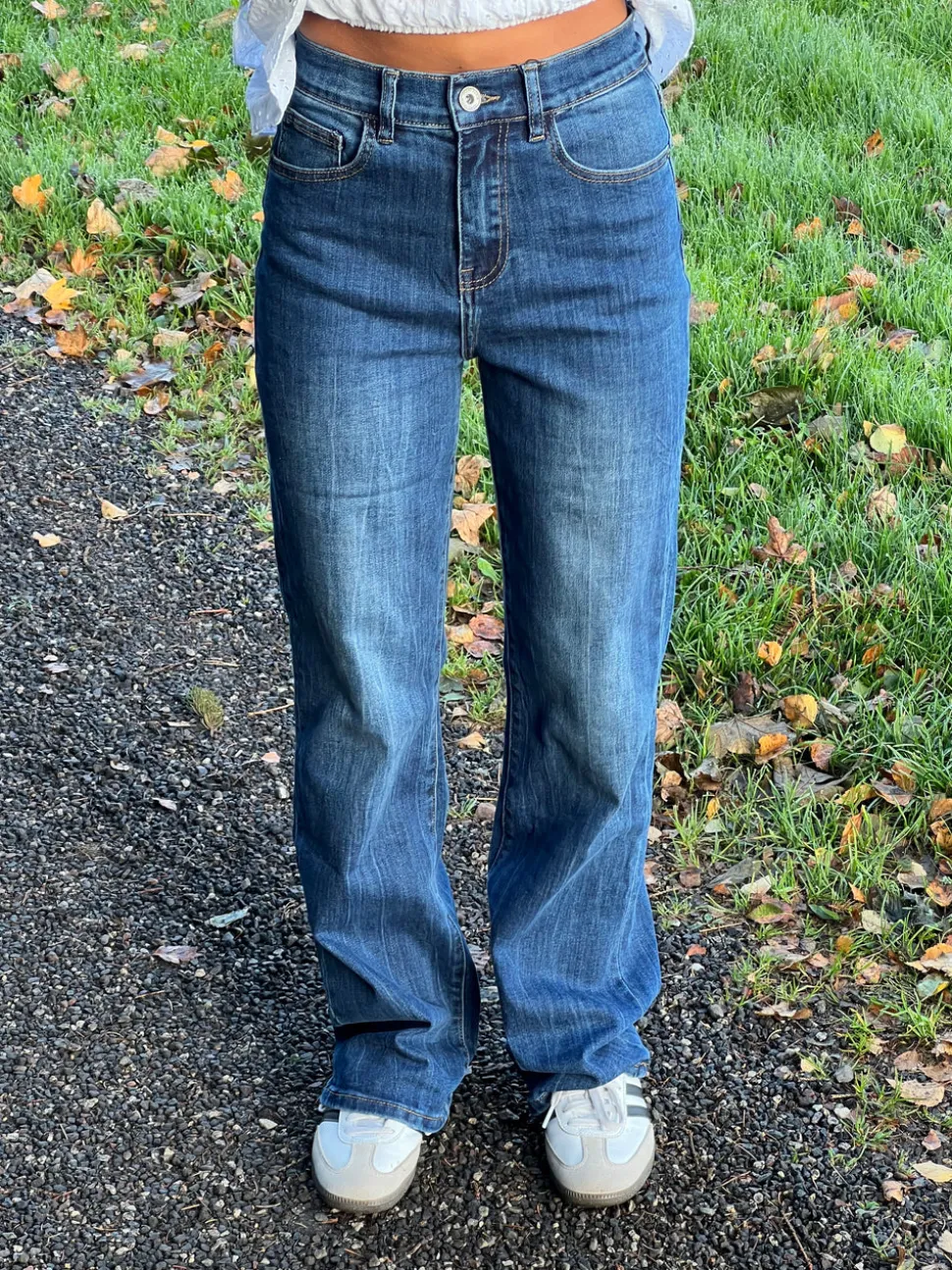 Edelina flare jeans - Blå denim