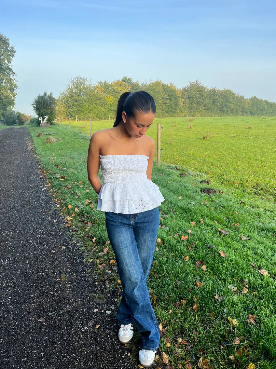 Edelina flare jeans - Blå denim