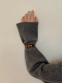 Eivora armbånd med striber - Brun/guld