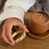 Eivora armbånd med striber - Rosa/lyserød/brun/guld