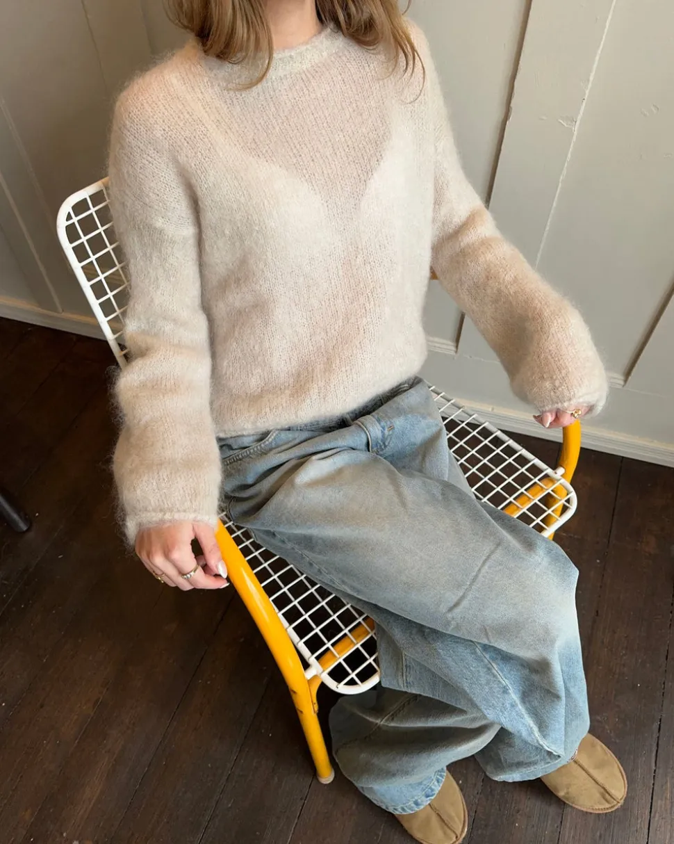 Elara mohair striktrøje - Beige