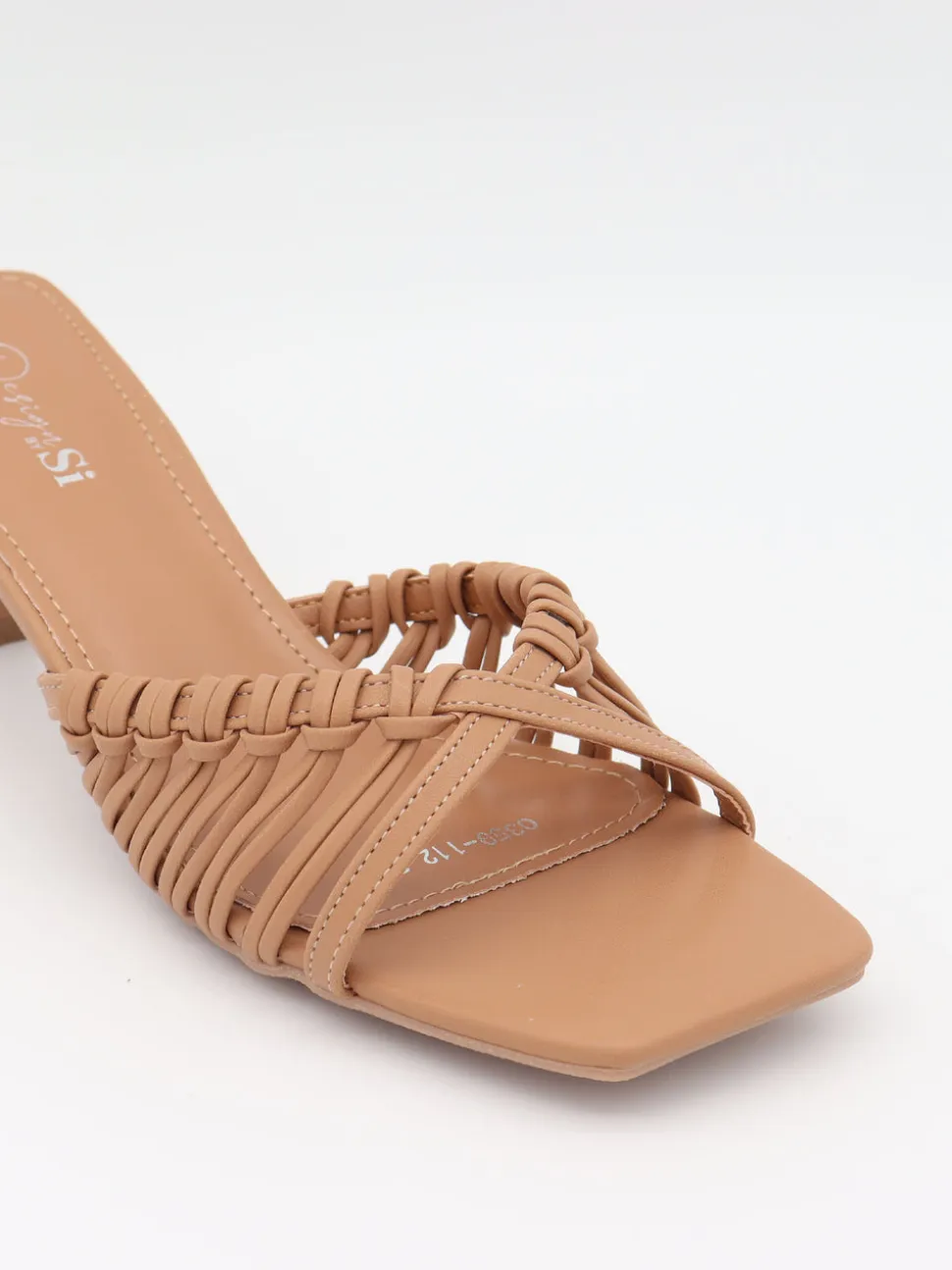 Elba mules med fletdetaljer - Beige