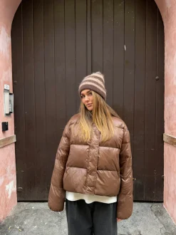 Elin pufferjakke - Brun