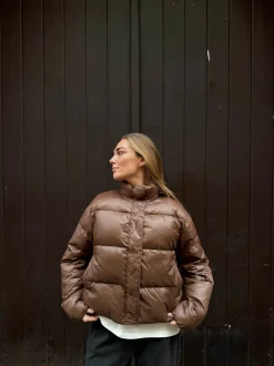 Elin pufferjakke - Brun
