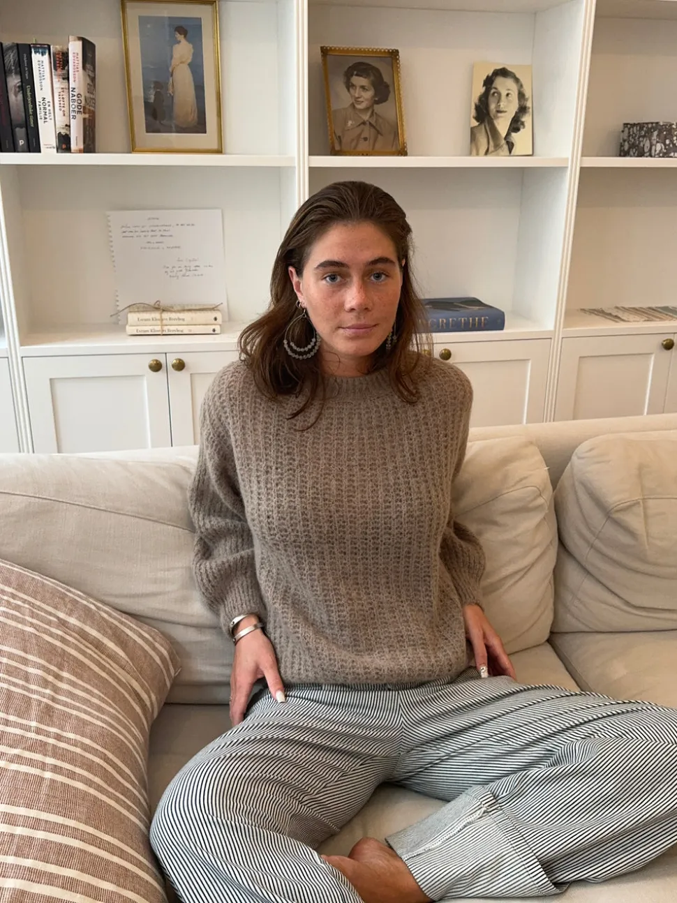 Elina striktrøje - Beige