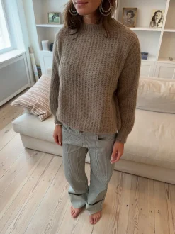 Elina striktrøje - Beige